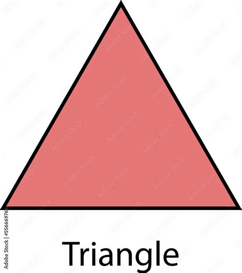 types  regular polygons geometric shapes triangle vector stock