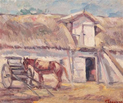 În faţa şopronului, 1930 - Nicolae Darascu - WikiArt.org
