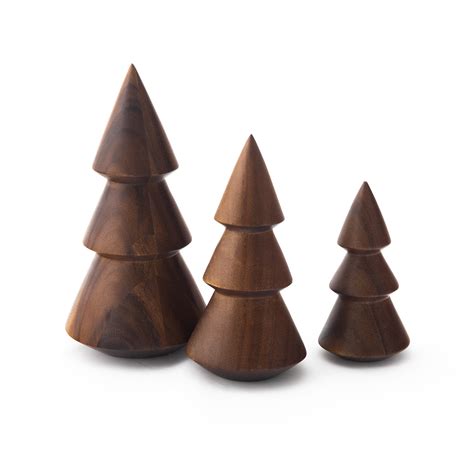 wooden tree trio nambe