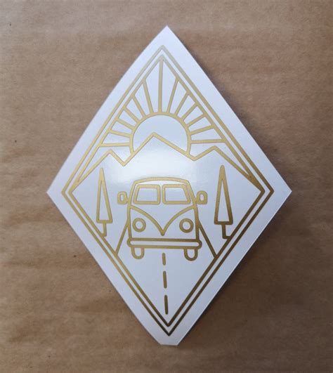 Vanlife line drawing vinyl decal sticker van life decal truck sticker