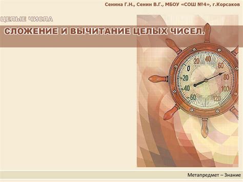Сложение и вычитание целых чисел - презентация онлайн