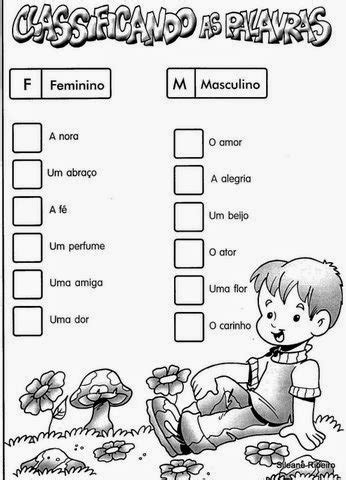Atividade Masculino E Feminino 2 Ano - Educa X: Atividades de português 2 ano masculino e feminino
