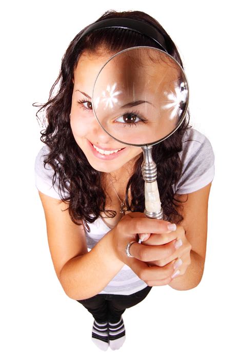 mujer  lupa stock de foto gratis public domain pictures