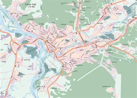 Карта города Улан-Удэ - Карты городов России