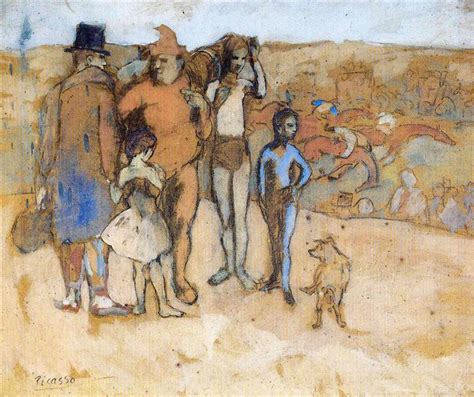 Family of acrobats (study), 1905 - Pablo Picasso - WikiArt.org