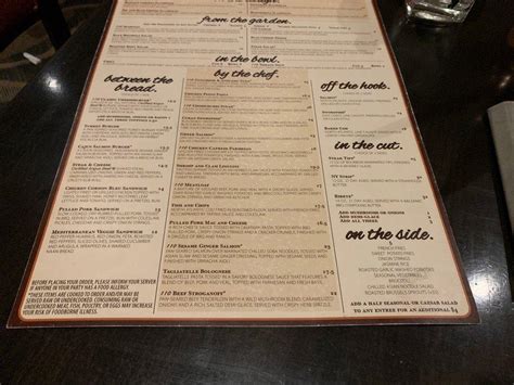 Menu at 110 Grill Braintree pub & bar, Braintree