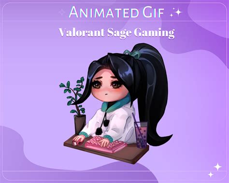 Buy Cute Animated Sage Valorant GIF for Twitch, Youtube Discord