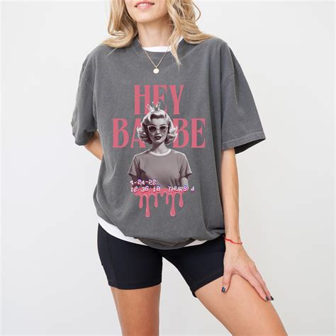 Hey Babe 50s Retro Soft Girl Aesthetic T-shirt Cute Graphic Tee Y2K