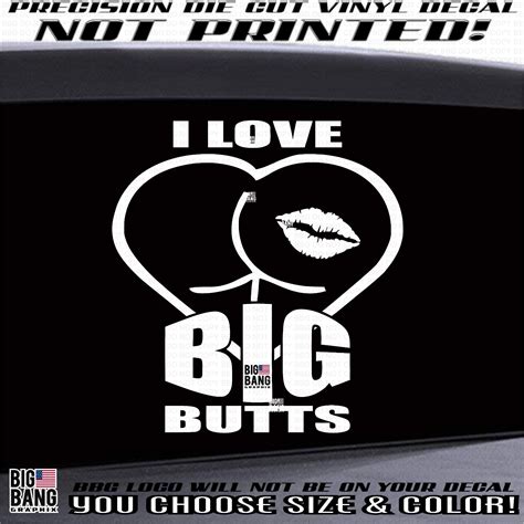 Big Butt Phat Thick Bottom Vinyl Decal Sticker Heart Fat Girls SUV CAR
