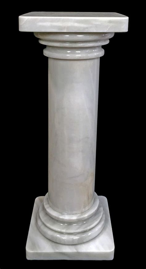 Lot - (5pc) 37in Classical Marble Column Pedestal