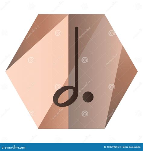 Dotted Minim Note for Music. Vector Illustration Decorative Background Design Stock Illustration ...