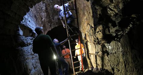 Explorers check out newly opened caverns under downtown Mansfield