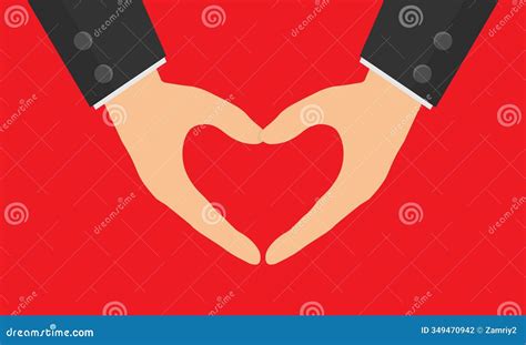 hands forming  heart shape stock vector illustration  heart