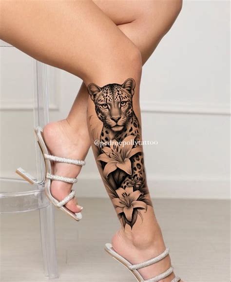 Tatuagem Feminina Grande Na Perna