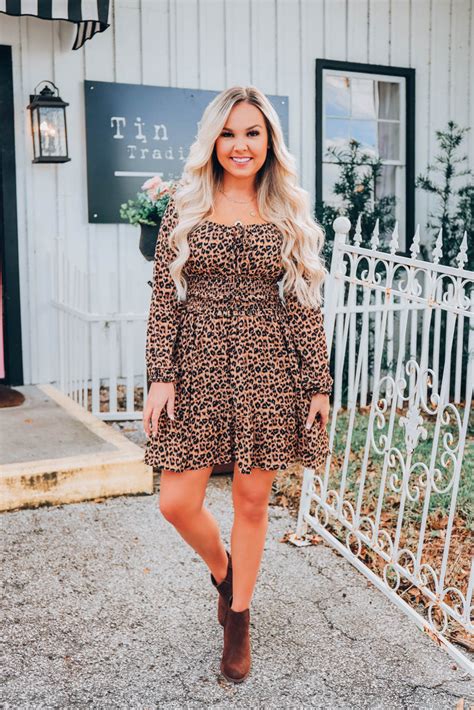 Empire Silhouette Leopard Dress S-3X – Whiskey Darling Boutique