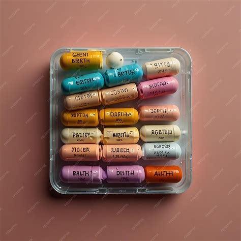 Blister Pack of Birth Control Pills with Days of the Week Labeled Above