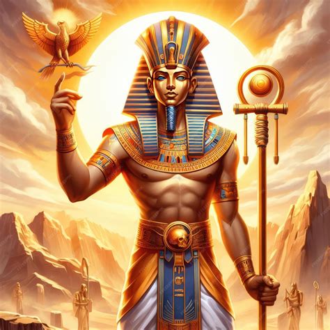 amon ra egyptian mythology illustration premium ai generated image