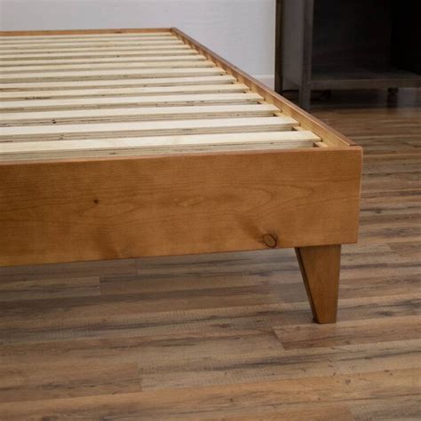 eLuxury Almond Twin Extra Long Bed Frame at Lowes.com