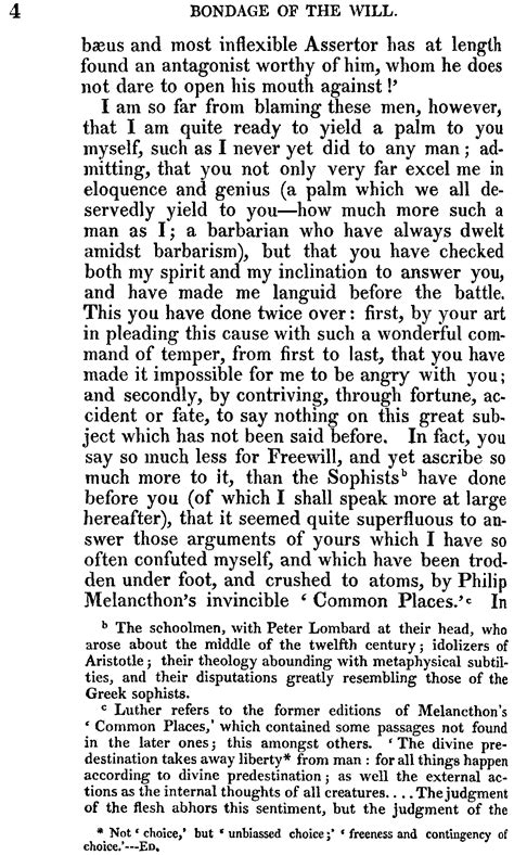 Martin Luther, Bondage of the Will, Project Wittenberg Edition, Page 4