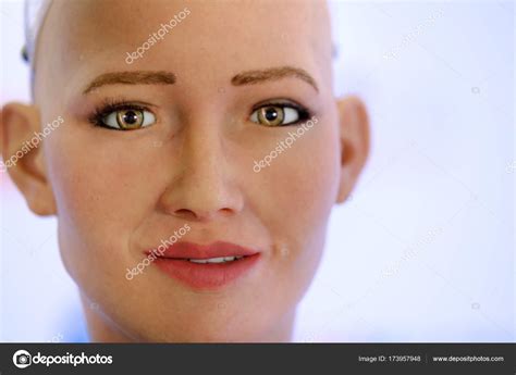 Sophia humanoid robot at Open Innovations Conference at Skolokovo technopark – Stock Editorial ...