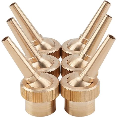 6pcs Brass Fountain Nozzle, 20mm Landscape Sprinkler Adjustable ...