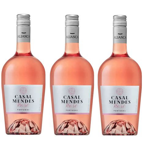 Vinho Rose Meio Seco - Vinho Meio Seco Portugues Casal Mendes Rose 750ML Kit 03 Unidades ...