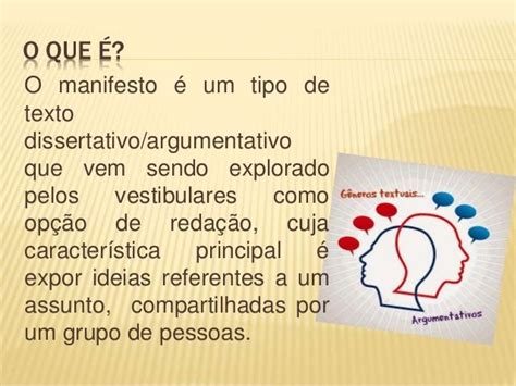 Estrutura De Um Manifesto - Produção Textual - Manifesto