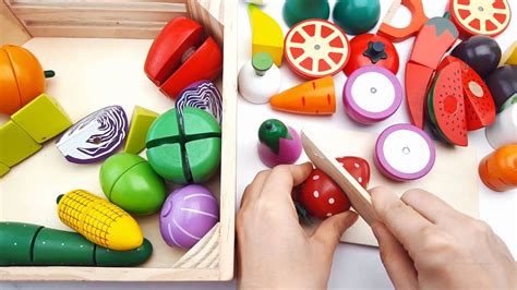 Learn Fruit and Vegetable Names for Kids with Play Doh Toy Kitchen ...