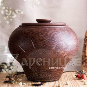 Глиняный горшок большой для запекания 3л | Зареница