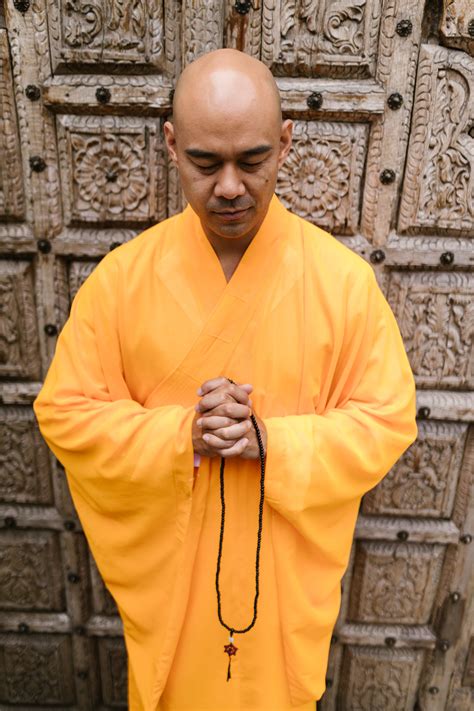 monk meditating  stock photo