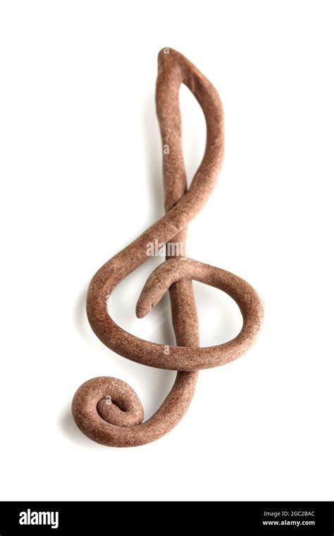 treble clef isolated  white stock photo alamy