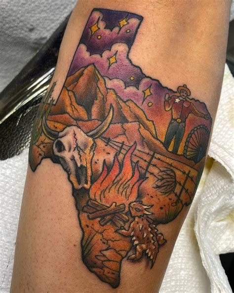 state of texas tattoo 2