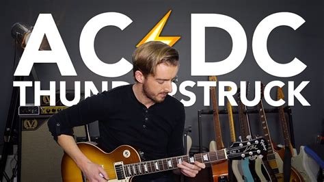 THUNDERSTRUCK Guitar lesson Tutorial AC/DC HOW TO PLAY IT FAST - YouTube