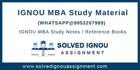 ignou mba study material books    solved ignou assignment
