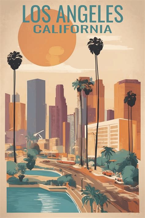 California Travel Poster Free Stock Photo - Public Domain Pictures