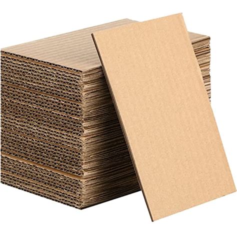 50 Pack Brown Corrugated Cardboard Sheets Flat Cardboard Sheets ...
