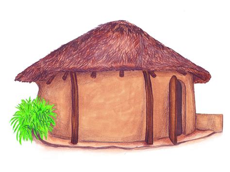 Illustration - Mud hut by doubleVdoubleU on DeviantArt