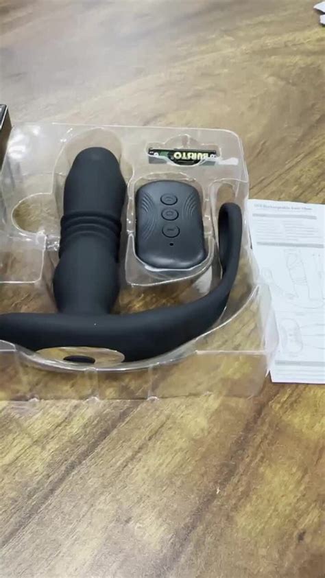 male thrusting prostate massager vibrator men gay anal dildo stimulator