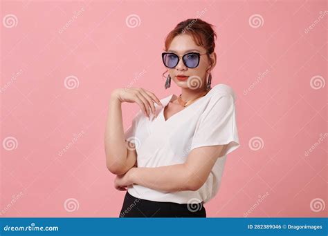 Fashionable Transgender Woman Stock Photo - Image of earring, accessory ...