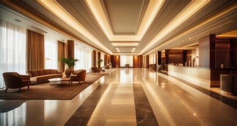 Premium Photo | Elegant lobby with modern furnishings and natural light