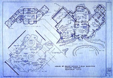 Home of TV Series Stars Blueprints: Bruce Wayne Mansion | ForeverGeek