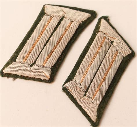 regimentals german wwii army infantry officers collar patches