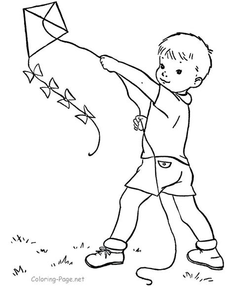 Kite Flying Drawing at PaintingValley.com | Explore collection of Kite ...