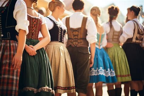 Premium AI Image | Handcrafted Elegance Traditional Bavarian Clothing