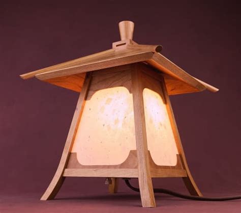 Japanese Lamp / Lantern In Cherry Wood -"Kodama" by Studio Straylight ...