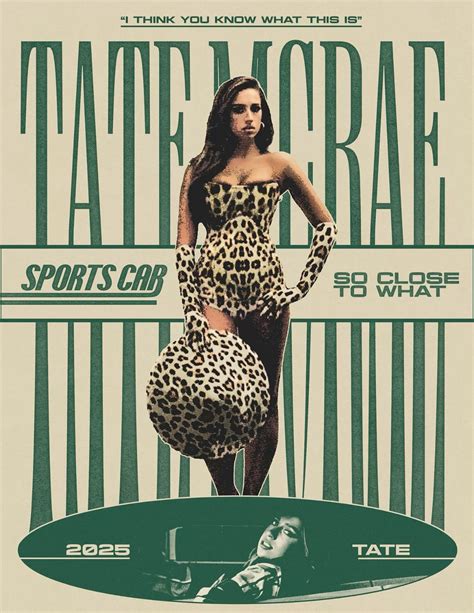 Tate McRae - Sports Car Poster in 2025 | Art room posters, Tate, Music