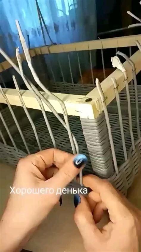 плетёный короб рабочие моменты | Плетение корзины, Плетение, Корзина ...