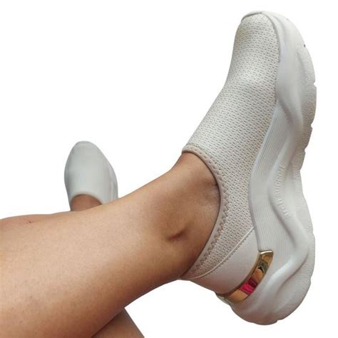 Tenis Feminino Fascite Plantar - Tênis Slip On Fascite Plantar Feminino Anabela Piccadilly - Slipper ...