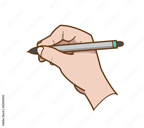 Hand Drawing, a hand drawn vector illustration of a hand holding a ...