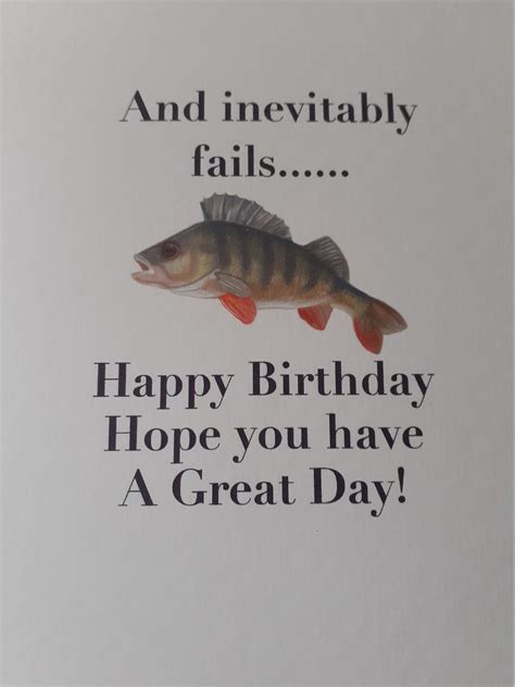 Fun Funny Fishing Birthday card for the fisherman or angler | Etsy